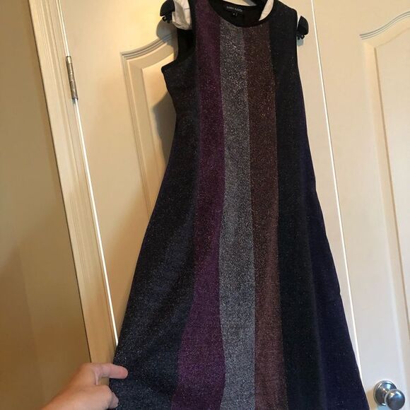 SARA NAVON multicolor striped sparkle dress - Picture 9 of 15